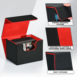 ZLCA Card Deck Box for Trading Cards, MTG Commander Deck Box Holds 120+ Single S - Image 5
