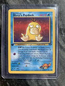 Misty's Psyduck 90/132 Pokemon Gym Challenge 1st Edition Trading Card 2000 - Image 1