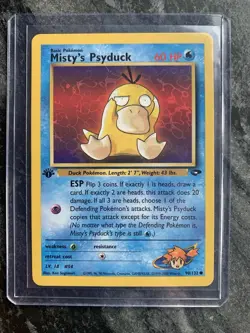 Misty's Psyduck 90/132 Pokemon Gym Challenge 1st Edition Trading Card 2000 - Image 2
