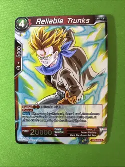Reliable Trunks BT3-010 Rare Foil Dragon Ball Super Card TCG CCG LP - Image 3
