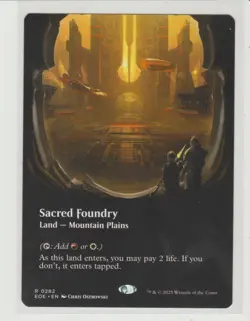 Sacred Foundry Borderless Rare MtG Card EOE 282 - Image 1