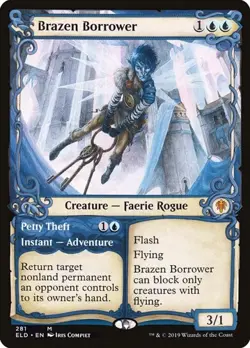 Brazen Borrower // Petty Theft - Showcase Throne of Eldraine LP MTG - Image 1