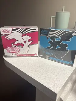 Pokemon Scarlet & Violet: White Flare and Black Bolt ETB Bundle; Sealed - Image 1
