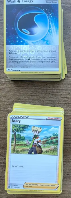 Pokemon Trading Game Tin- Mix Lot Cards 400+ , 100+ Sleeves, Manual, & Tin - Image 5