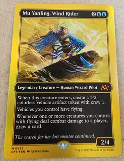 Mu Yanling, Wind Rider - #437 (First-Place Foil) Aetherdrift - Mtg - Image 1
