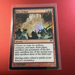 Rite of Ruin Avacyn Restored Foil Holo - MTG Magic the Gathering - NM - Image 1