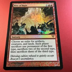 Rite of Ruin Avacyn Restored Foil Holo - MTG Magic the Gathering - NM - Image 2