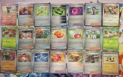 Pokemon TCG Prismatic Evolutions Pokeball Reverse Holo Bundle 21 Unique Cards - Image 1
