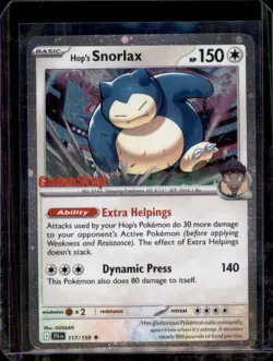 Hop’s Snorlax 117/159 - Promo - GAMESTOP - Pokemon Journey Together - Image 1