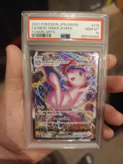 2021 Pokemon Mew VMAX Fusion Arts Hyper Rare Full Art Japanese #119 PSA 10 - Image 1