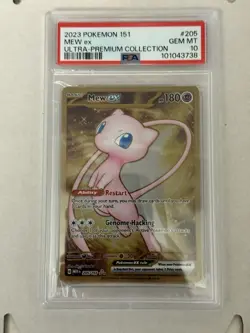 PSA 10 Pokemon 151 Ultra Premium Collection Promo Metal Mew EX 205/165 MINT! - Image 1
