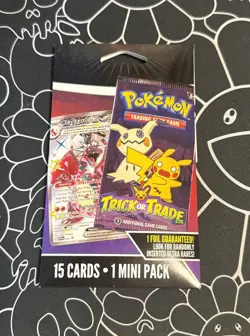 POKEMON TCG 15 cards 1 Holo foil 1 TRICK OR TRADE mini booster pack. SEALED!!! - Image 1