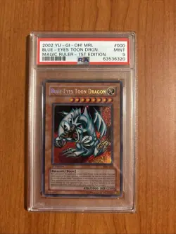 Blue-Eyes Toon Dragon Magic Ruler 1st Edition Secret MRL-000 PSA 9 Mint Yugioh - Image 1