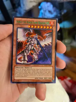 Yugioh Horus the Black Flame Dragon LV8 DL17-EN002 Rare (Green) - Image 1