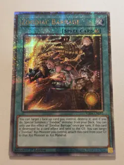 Zoodiac Barrage RA04-EN091 Quarter Century Secret Rare Yugioh 1st Edition Mint - Image 1