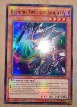 YUGIOH Super Rare Evening Twilight Knight DOCS-EN023 1st Edition - Image 1