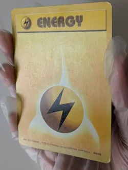 Pokemon Card WOTC Lightning Energy 100/102 Base Non-holo Unlimited 1999 - MP - Image 2