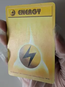 Pokemon Card WOTC Lightning Energy 100/102 Base Non-holo Unlimited 1999 - MP - Image 2
