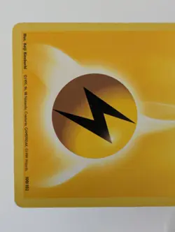 Pokemon Card WOTC Lightning Energy 100/102 Base Non-holo Unlimited 1999 - MP - Image 2