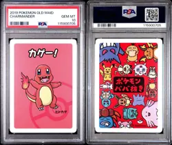 Pokemon Charmander Old Maid Card Baba Nuki 2019 Ooyama Art PSA 10 GEM MINT - Image 3