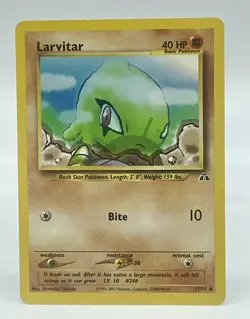 Larvitar 57/75 Neo Discovery Common WOTC Pokemon Card Non-Holo Vintage 2001 NM - Image 1