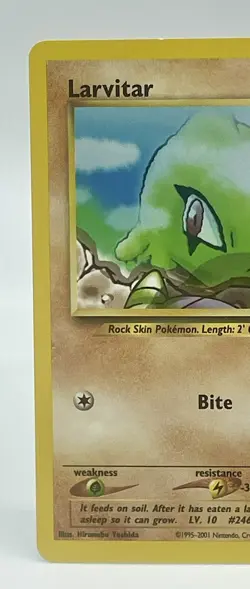 Larvitar 57/75 Neo Discovery Common WOTC Pokemon Card Non-Holo Vintage 2001 NM - Image 2