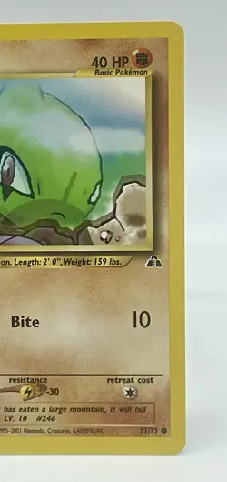 Larvitar 57/75 Neo Discovery Common WOTC Pokemon Card Non-Holo Vintage 2001 NM - Image 3