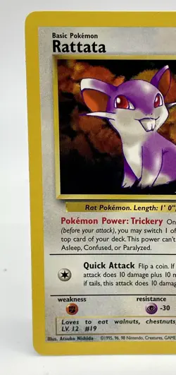 Rattata 66/82 Team Rocket WOTC Pokemon Card Common Non Holo Vintage 2000 LP - Image 2