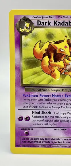 Dark Kadabra 39/82 Team Rocket Pokemon Card Non Holo Vintage 2000 TCG WOTC - Image 2