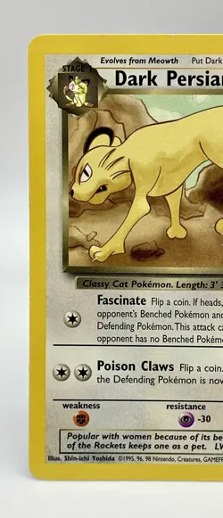 Dark Persian 42/82 Team Rocket Pokemon Card Unlimited Non Holo Vintage 2000 LP - Image 2
