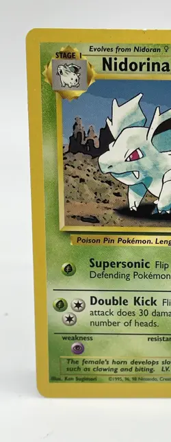 Nidorina 40/64 Jungle Set Pokemon Card WOTC Non Holo Vintage 1999 LP - Image 2