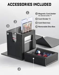 MTG Commander Deck Box with Display Window, Card Deck Box Holds 100 Double-Sleev - Image 5
