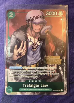 Trafalgar Law Offline Regional 2023 Finalist OP02-035 One Piece Promo Prize Card - Image 1