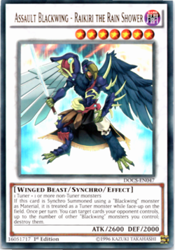 LP Assault Blackwing - Raikiri the Rain Shower DOCS-EN047 Ultra Rare 1st Yugioh - Image 1