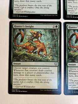 4x Mtg Commander Legends Hunter’s Insight NM/M Magic The Gathering - Image 2