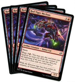 x4 Red Tiger Mechan - 0154 - Edge of Eternities - MTG - NM Ships Now - Image 1