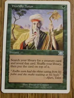 Worldly Tutor Classic MTG Core Set 6th Edition Magic The Gathering Excellent - Image 1