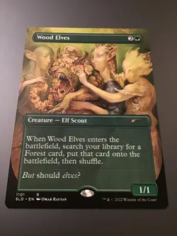 MTG Secret Lair #1101 Wood Elves Borderless NM - Image 1