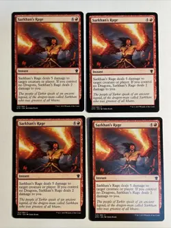4x Mtg Dragons Of Tarkir Sarkhan‘s Rage NM Magic The Gathering - Image 1