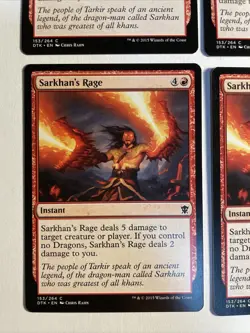 4x Mtg Dragons Of Tarkir Sarkhan‘s Rage NM Magic The Gathering - Image 2