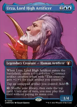 MTG Urza, Lord High Artificer - Textured Foil, NM-Mint, English Commander Master - Image 1