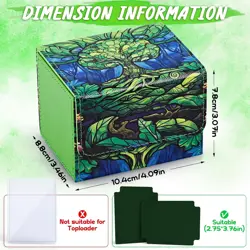 Card Deck Box for MTG, Trading Cards Storage Box Holds 120+ Sleeved Commander De - Image 4