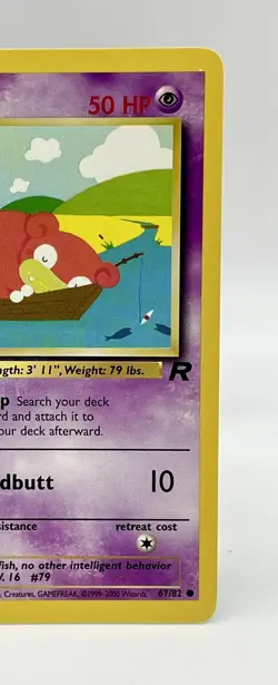 Slowpoke Team Rocket 67/82 Common Pokemon Unlimited Vintage 2000 Non Halo NM - Image 3