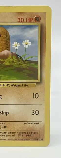 Diglett Pokemon Base Set 47/102 Energy Non-Holo Vintage 1999 WOTC - Image 3