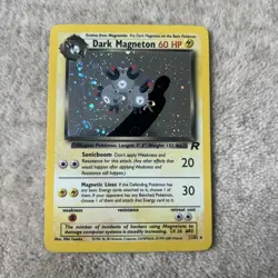 Pokemon Wotc Dark Magneton Rare Holo, 11/82 Team Rockets Set, Excellent NM - Image 1