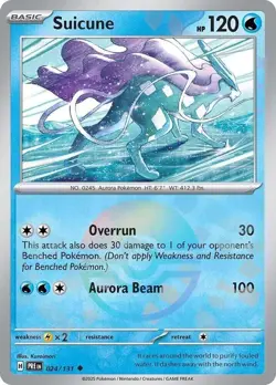 Suicune (Poke Ball Pattern) - Pokemon TCG Prismatic Evolutions 024/131 - LP HOLO - Image 1