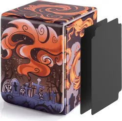 Deck Box for YGO Cards - 2 Dividers, Card Storage Box Holds 100+ Single Sleeved - Image 1