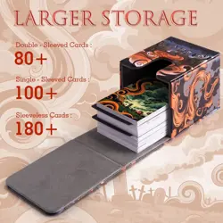 Deck Box for YGO Cards - 2 Dividers, Card Storage Box Holds 100+ Single Sleeved - Image 4