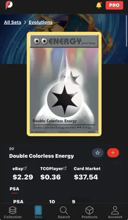 Pokemon TCG Double Colorless Energy Evolutions 90/108 Regular Uncommon Card - Image 3