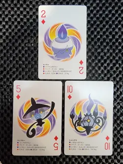 lot of 3 Litwick, Lampent, Chandelure Poker Playing Card Set NM Pokemon White - Image 1